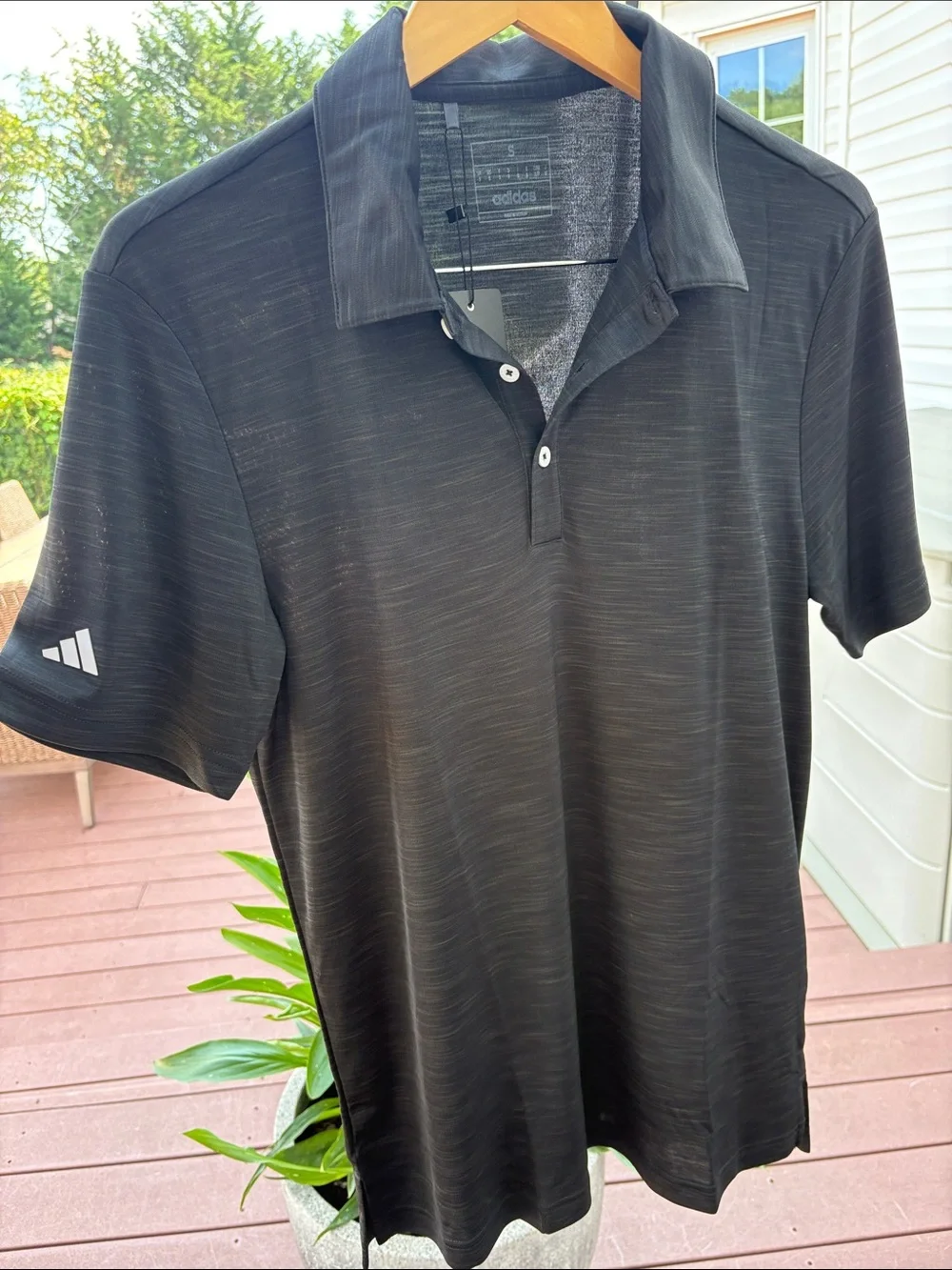 adidas Golf Men’s Black Heather Polo Shirt